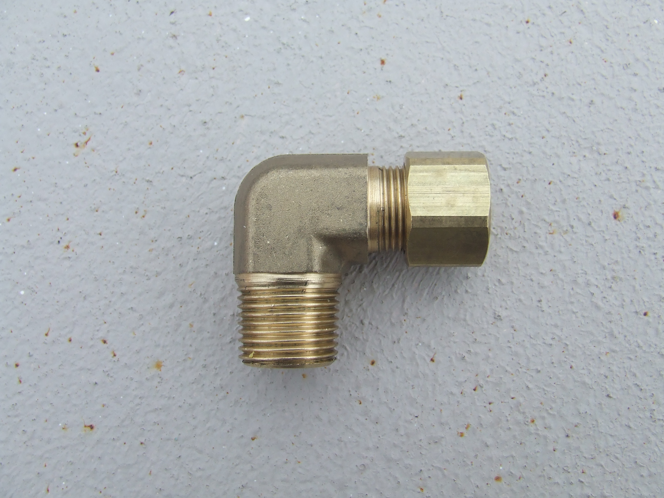 3/8 brass Compression to 3/8 BSP male thread elbow